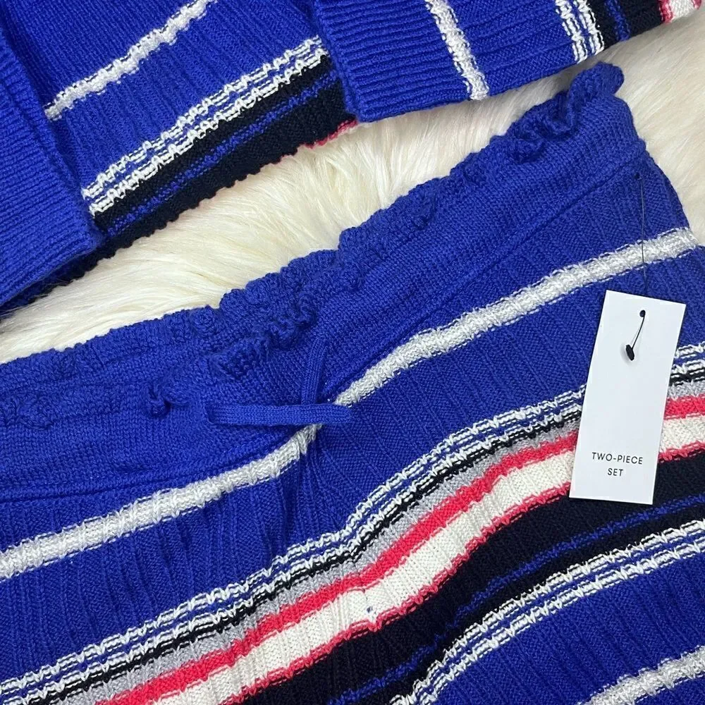 Free Assembly variegated ribbed sweater knit set sz XL